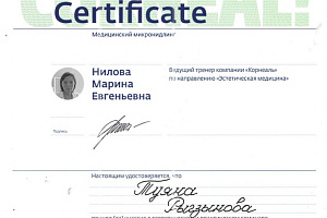 Сертификат микронидлинг
