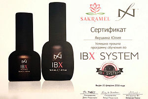 Сертификат IBX SYSTEM
