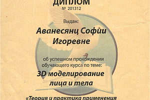 Диплом 3D моделирование лица и тела